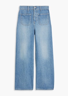 Veronica Beard - Grant cropped high-rise wide-leg jeans - Blue - 24