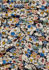 Veronica Beard - Jackson ruched floral-print cotton-blend poplin mini dress - Blue - US 10