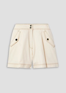 Veronica Beard - Keita cotton-blend canvas shorts - White - US 8