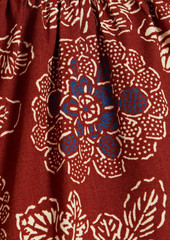 Veronica Beard - Kester printed cotton-blend top - Red - US 2