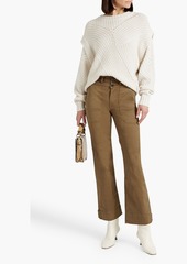 Veronica Beard - Marley cotton-blend twill flared pants - Brown - 23