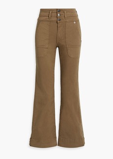 Veronica Beard - Marley cotton-blend twill flared pants - Brown - 23