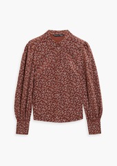 Veronica Beard - Moore floral-print cotton-blend corduroy shirt - Brown - XS