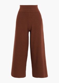 Veronica Beard - Norita cropped stretch-knit wide-leg pants - Brown - L