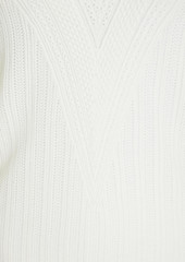 Veronica Beard - Pointelle-knit sweater - White - XS