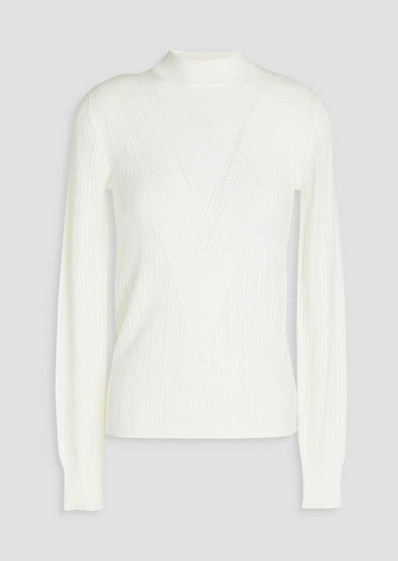 Veronica Beard - Pointelle-knit sweater - White - XS