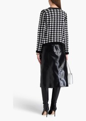 Veronica Beard - Primrose metallic houndstooth jacquard-knit cardigan - Black - XS