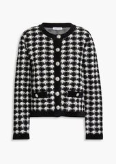 Veronica Beard - Primrose metallic houndstooth jacquard-knit cardigan - Black - XS