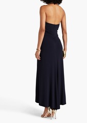 Veronica Beard - Reze chain-embellished stretch-jersey halterneck maxi dress - Blue - L