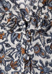 Veronica Beard - Savile ruffled printed silk crepe de chine mini dress - White - US 6