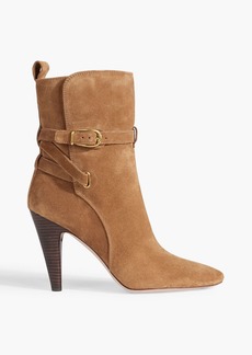 Veronica Beard - Sohelia buckled suede ankle boots - Brown - US 5