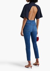 Veronica Beard - Stratton high-rise slim-leg jeans - Blue - 24