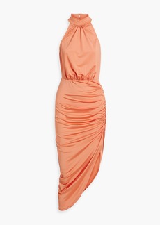 Veronica Beard - Sylvie draped stretch-jersey midi dress - Orange - US 2