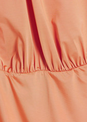 Veronica Beard - Sylvie draped stretch-jersey midi dress - Orange - US 2