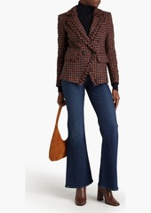 Veronica Beard - Taja Dickey double-breasted houndstooth cotton-blend tweed blazer - Brown - US 00