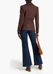 Veronica Beard - Taja Dickey double-breasted houndstooth cotton-blend tweed blazer - Brown - US 00