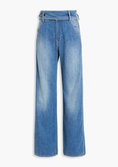 Veronica Beard - Taylor belted high-rise wide-leg jeans - Blue - 32