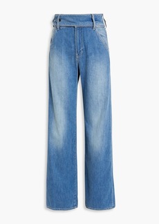 Veronica Beard - Taylor belted high-rise wide-leg jeans - Blue - 30