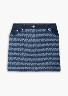 Veronica Beard - Trufino cotton-blend tweed and denim mini skirt - Blue - US 2