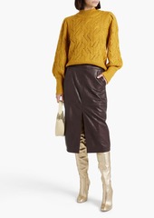 Veronica Beard - Wilden cable-knit sweater - Yellow - L