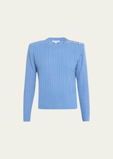 Veronica Beard Alder Cable-Knit Cashmere Sweater