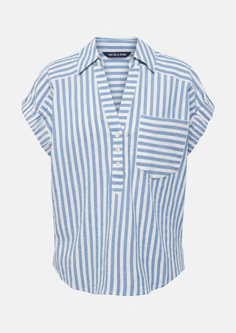 Veronica Beard Almera striped cotton shirt