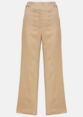 Veronica Beard Aubrie linen-blend cropped pants