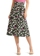 Veronica Beard Avi Floral Print A-Line Skirt
