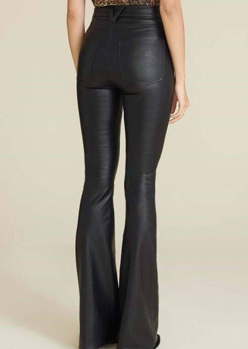 wide faux leather pants