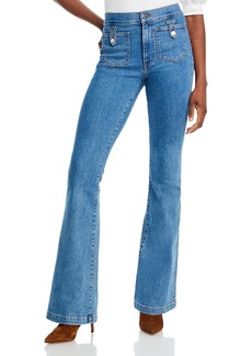 Veronica Beard Beverly High Rise Flare Jeans in Globetrotter Moon