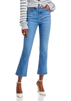 Veronica Beard Carly High Rise Cropped Flare Leg Jeans in Bright Lake