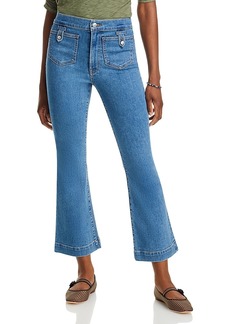 Veronica Beard Carson High Rise Flare Leg Ankle Jeans in Globetrotter