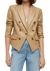 Veronica Beard Cooke Faux Leather Dickey Jacket