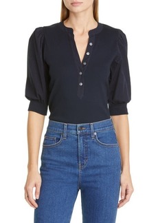 Veronica Beard Coralee Front Button Blouse