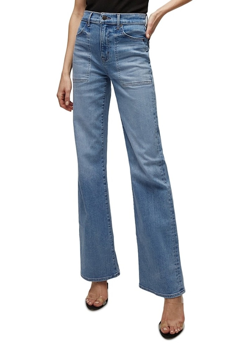 Veronica Beard Crosbie High Rise Wide Leg Jeans in Amethyst