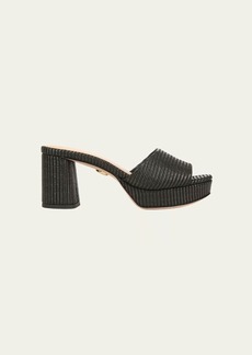 Veronica Beard Dali Block-Heel Platform Sandals