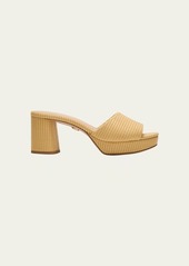 Veronica Beard Dali Leather Platform Slide Sandals