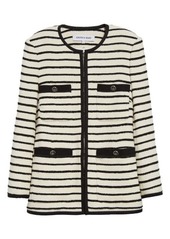 Veronica Beard Foster Cotton Blend Tweed Dickey Jacket