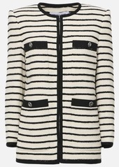 Veronica Beard Foster striped cotton-blend jacket