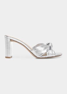 Veronica Beard Ganita Metallic Knot Slide Sandals