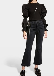 Veronica Beard Carson High-Rise Ankle Flare Jeans