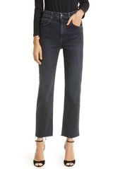 Veronica Beard Joey Raw Hem Straight Leg Jeans