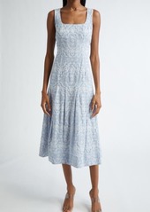 Veronica Beard Jolie Eyelet Sleeveless Cotton Dress