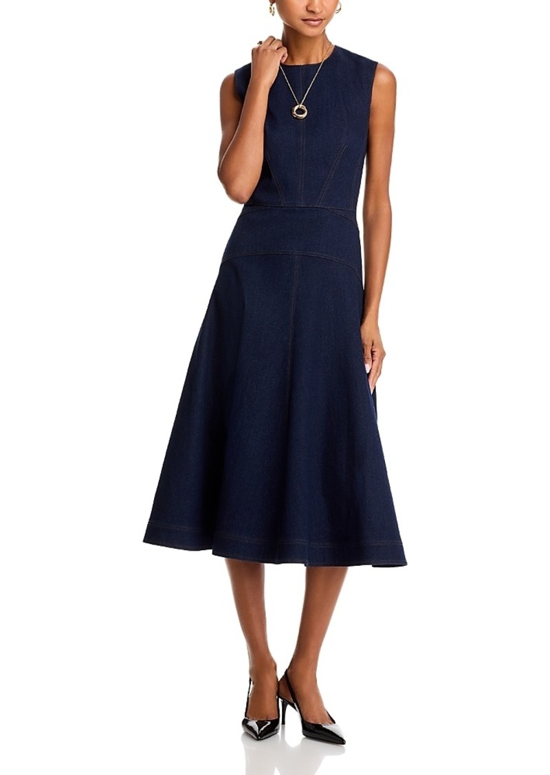 Veronica Beard Karrigan Denim Midi Dress