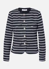 Veronica Beard Kensington striped knitted jacket