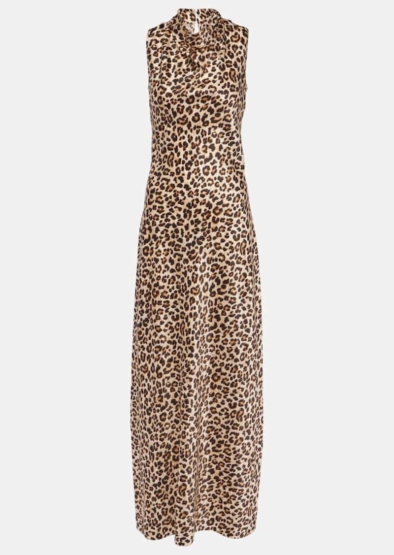 Veronica Beard Kura leopard-print silk-blend maxi dress