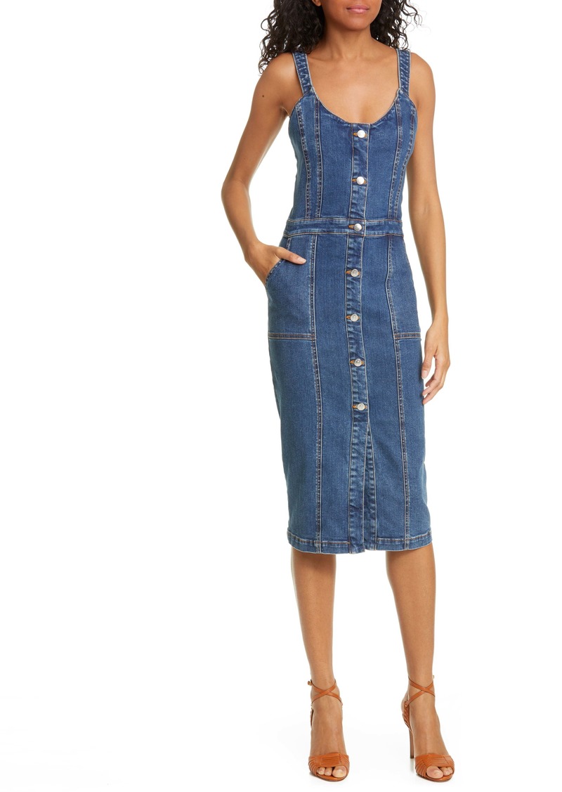 womens denim tank dress