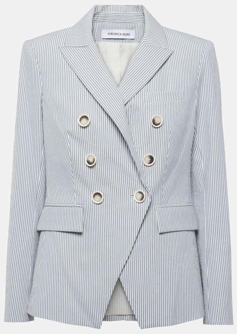 Veronica Beard Miller cotton seersucker blazer