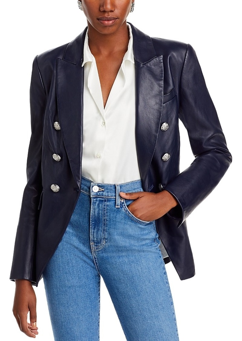 Veronica Beard Miller Leather Dickey Jacket