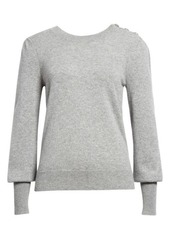 Veronica Beard Nelia Button Accent Cashmere Sweater